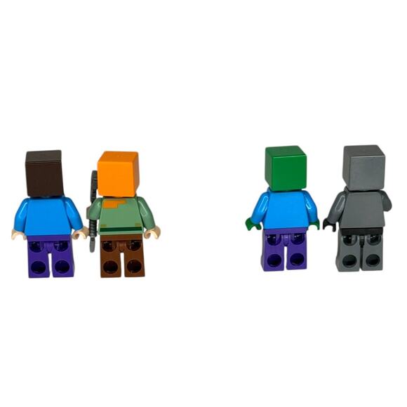 Lego Minecraft Minifigure Bundle Zombie, Skull Arena Player 1, Alex and Steve - Picture 7 of 10